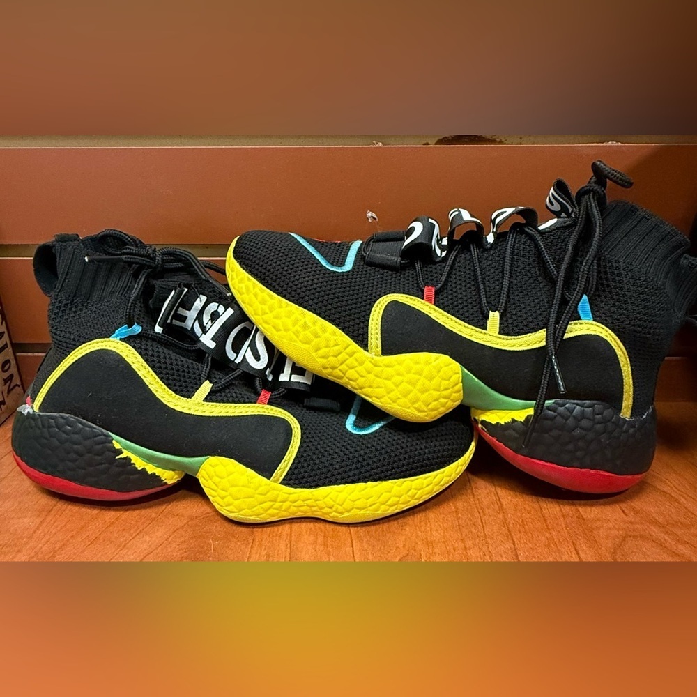 Black and Yellow Athletic Sneakers - Picture 1 of 7